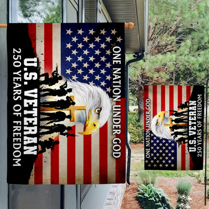 US Veteran One Nation Under God Patriotic 250th Anniversary Flag
