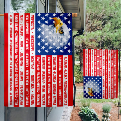 Patriotic 250th Anniversary 50 States Eagle America Flag