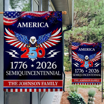 Custom 250 Years America Semiquincentennial Garden Flag