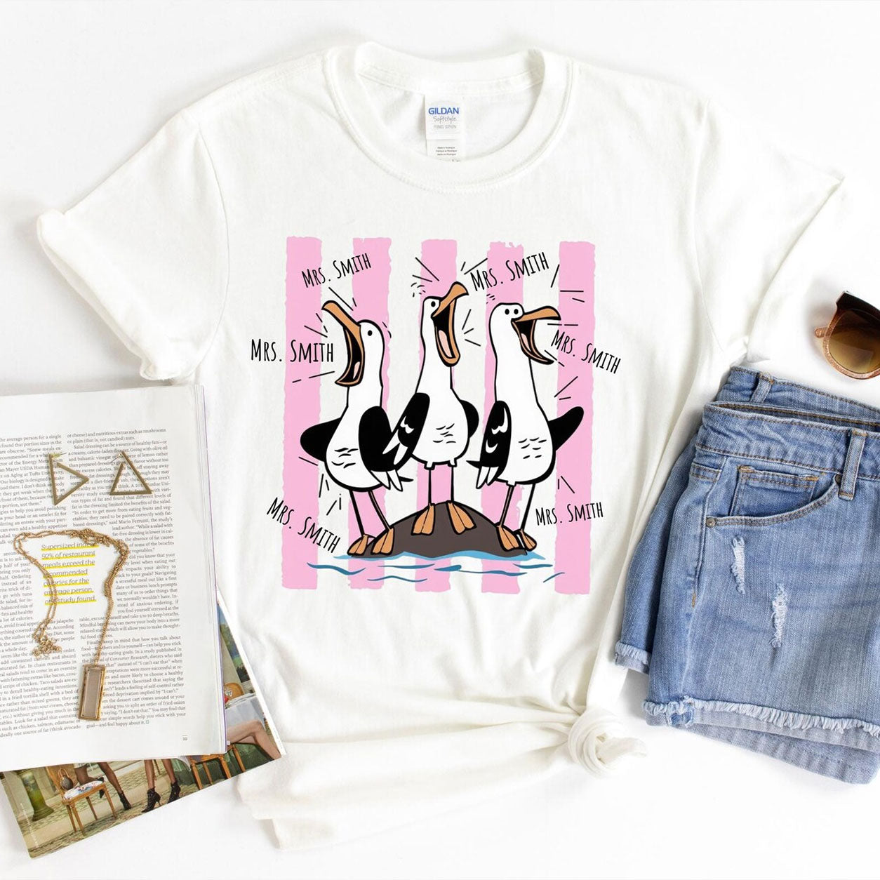 Custom Funny Teacher Shirt, Screaming Seagulls T-Shirt