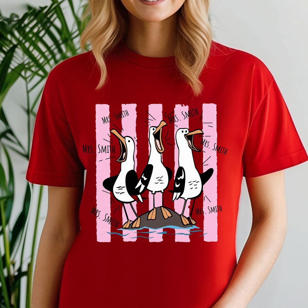 Custom Funny Teacher Shirt, Screaming Seagulls T-Shirt
