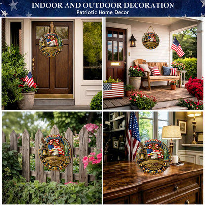 Personalized America 250th Anniversary Wood Wreath, Patriotic Door Sign