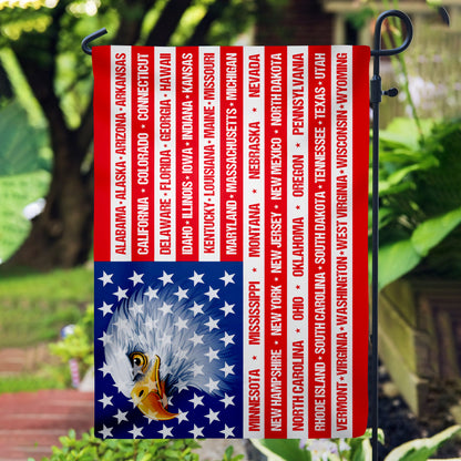 Patriotic 250th Anniversary 50 States Eagle America Flag