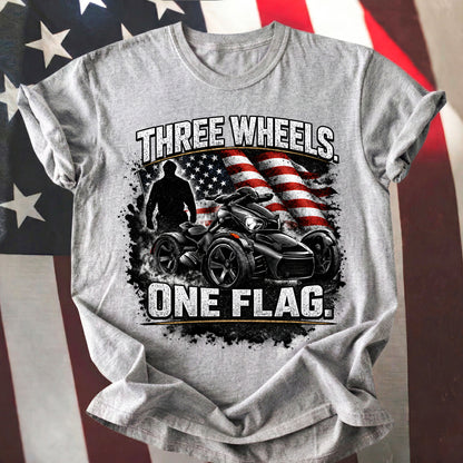 Three Wheels One Flag T-shirt