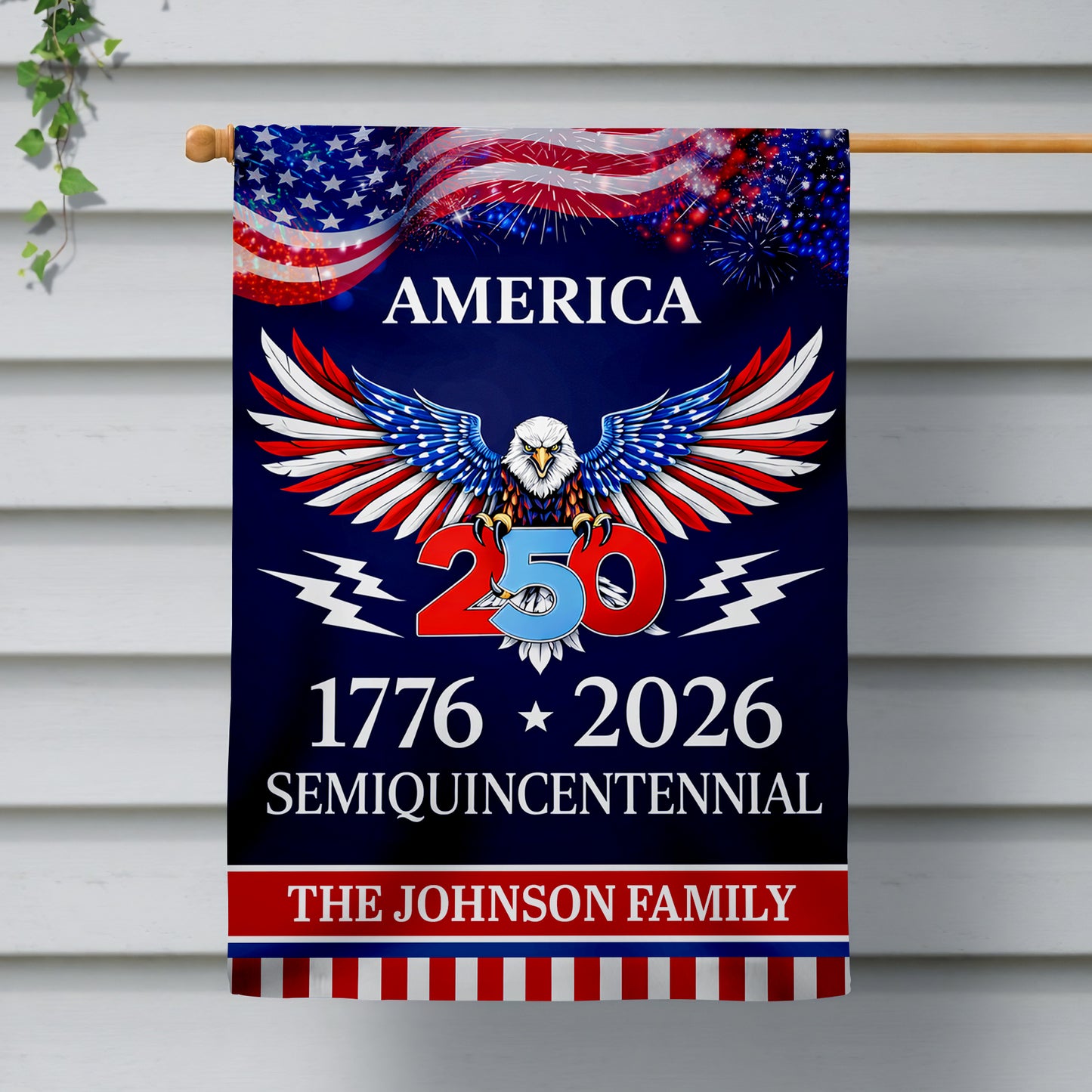 Custom 250 Years America Semiquincentennial Garden Flag