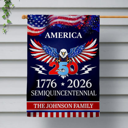 Custom 250 Years America Semiquincentennial Garden Flag