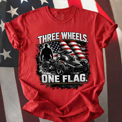 Three Wheels One Flag T-shirt