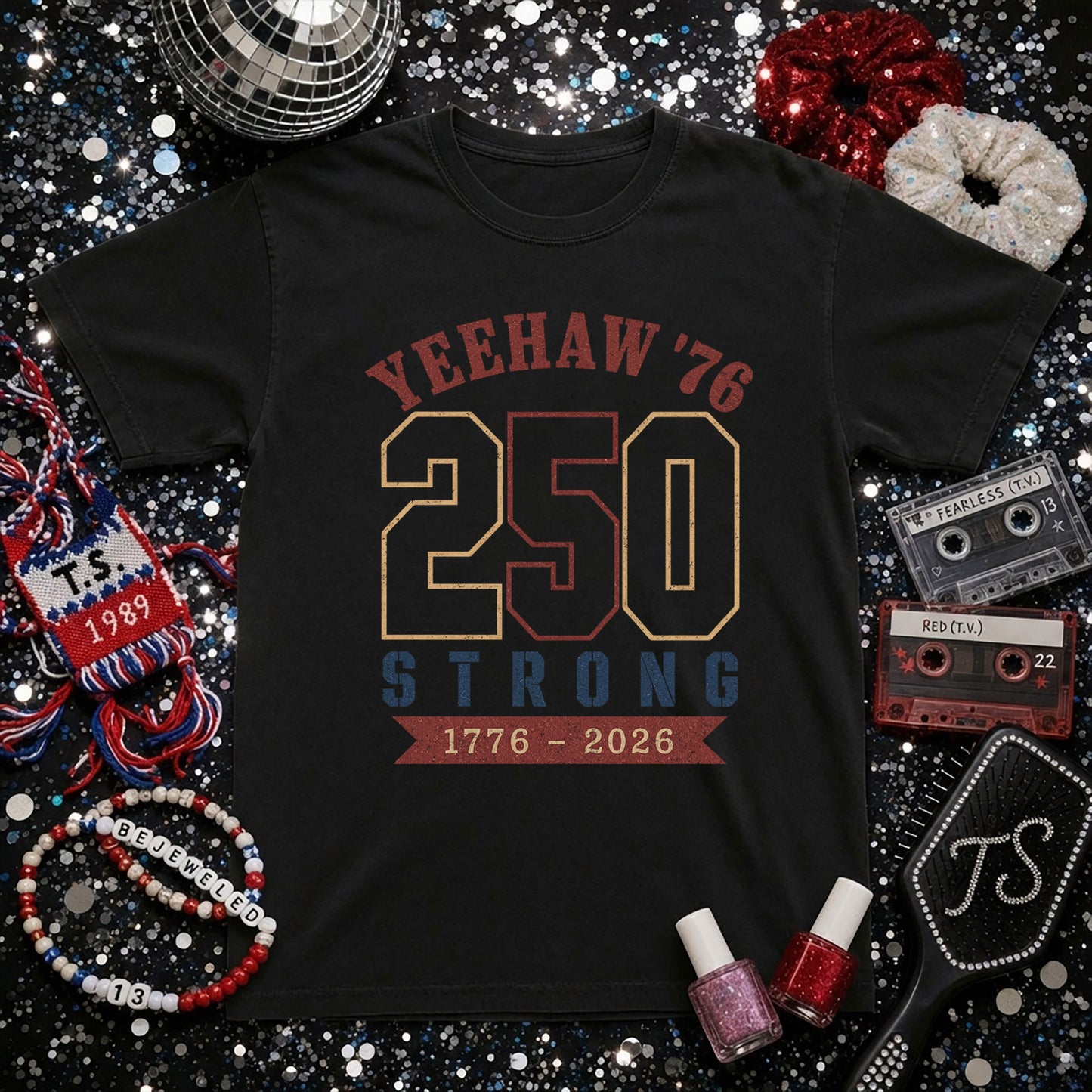 Yeehaw' 76 Cowgirl 250 years Strong, America Semiquincentennial Comfort Colors Shirt