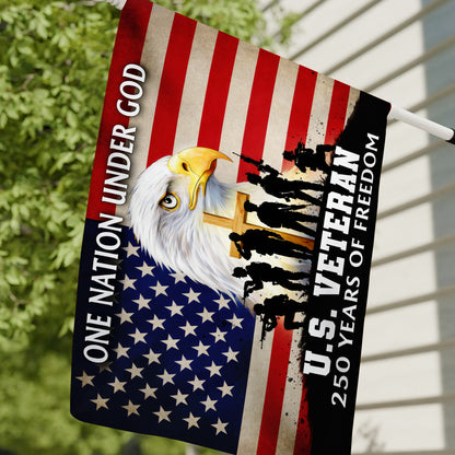 US Veteran One Nation Under God Patriotic 250th Anniversary Flag