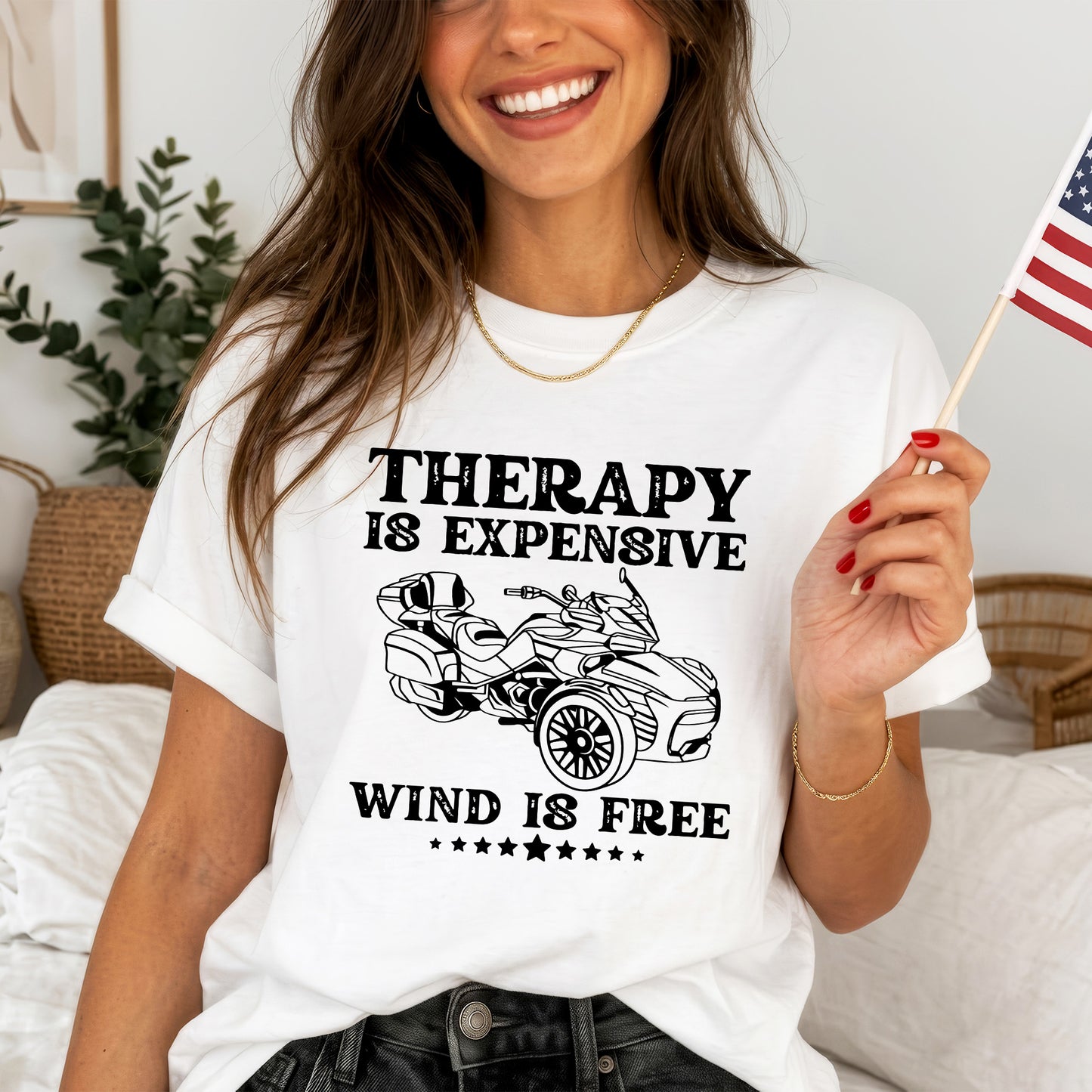 Therapy is Expensive Wind is Free Spyders T-shirt