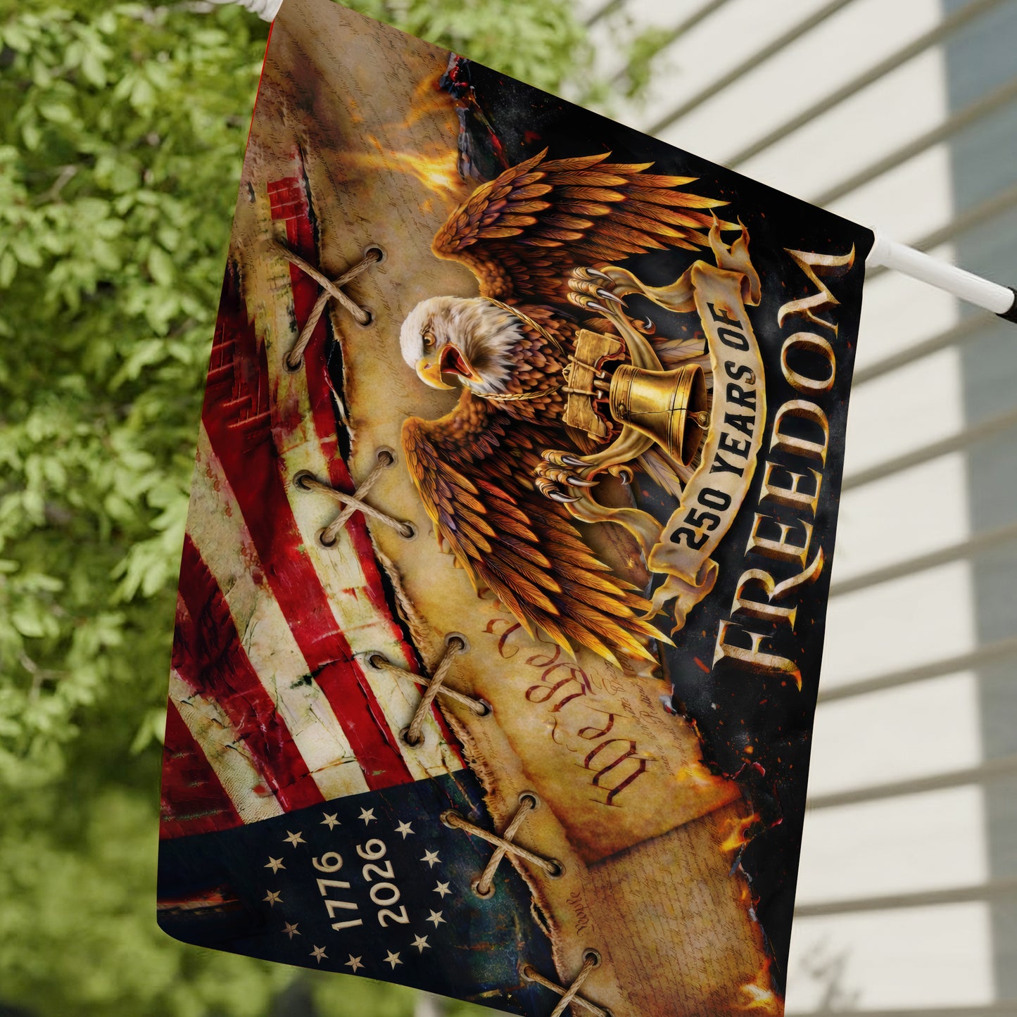 America 250 Freedom Eagle Flag, Patriotic 1776 2026 We The People Outdoor Flag