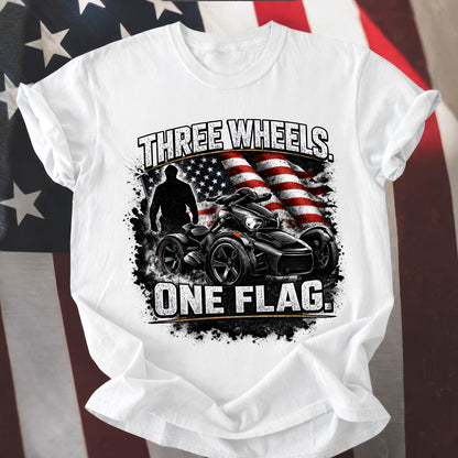 Three Wheels One Flag T-shirt