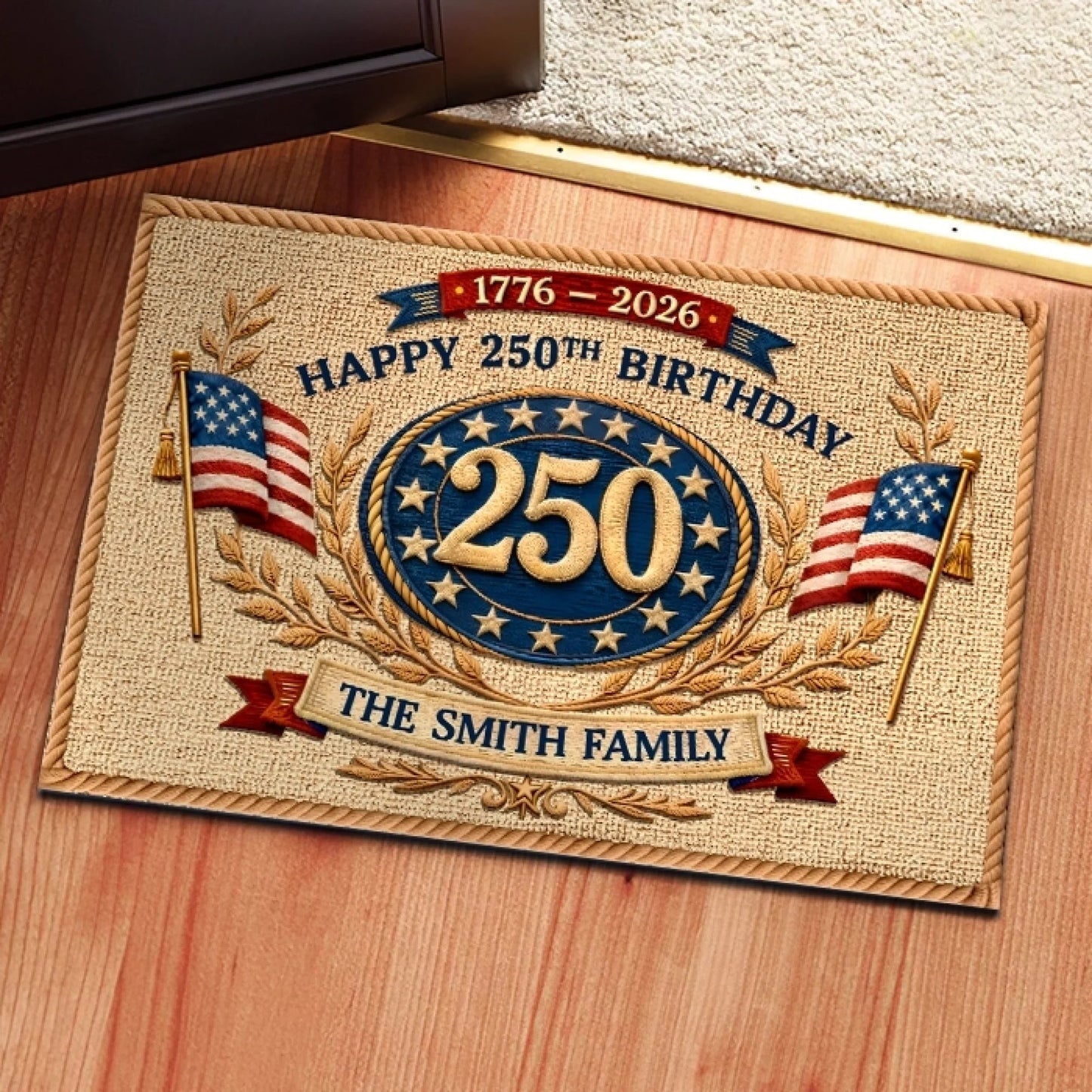 Personalized Doormat - 250th Anniversary 1776 2026 United States