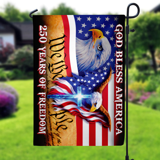 250 Years of Freedom Flag, We the People, God Bless America