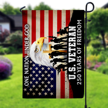 US Veteran One Nation Under God Patriotic 250th Anniversary Flag