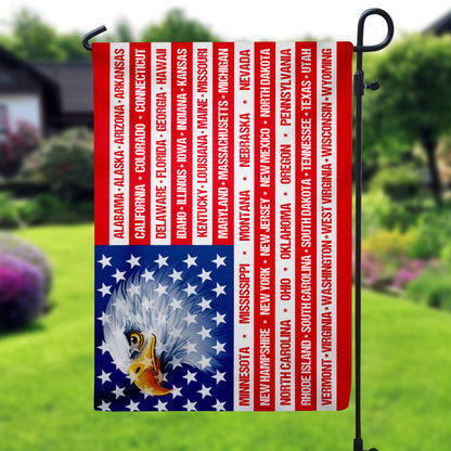 Patriotic 250th Anniversary 50 States Eagle America Flag