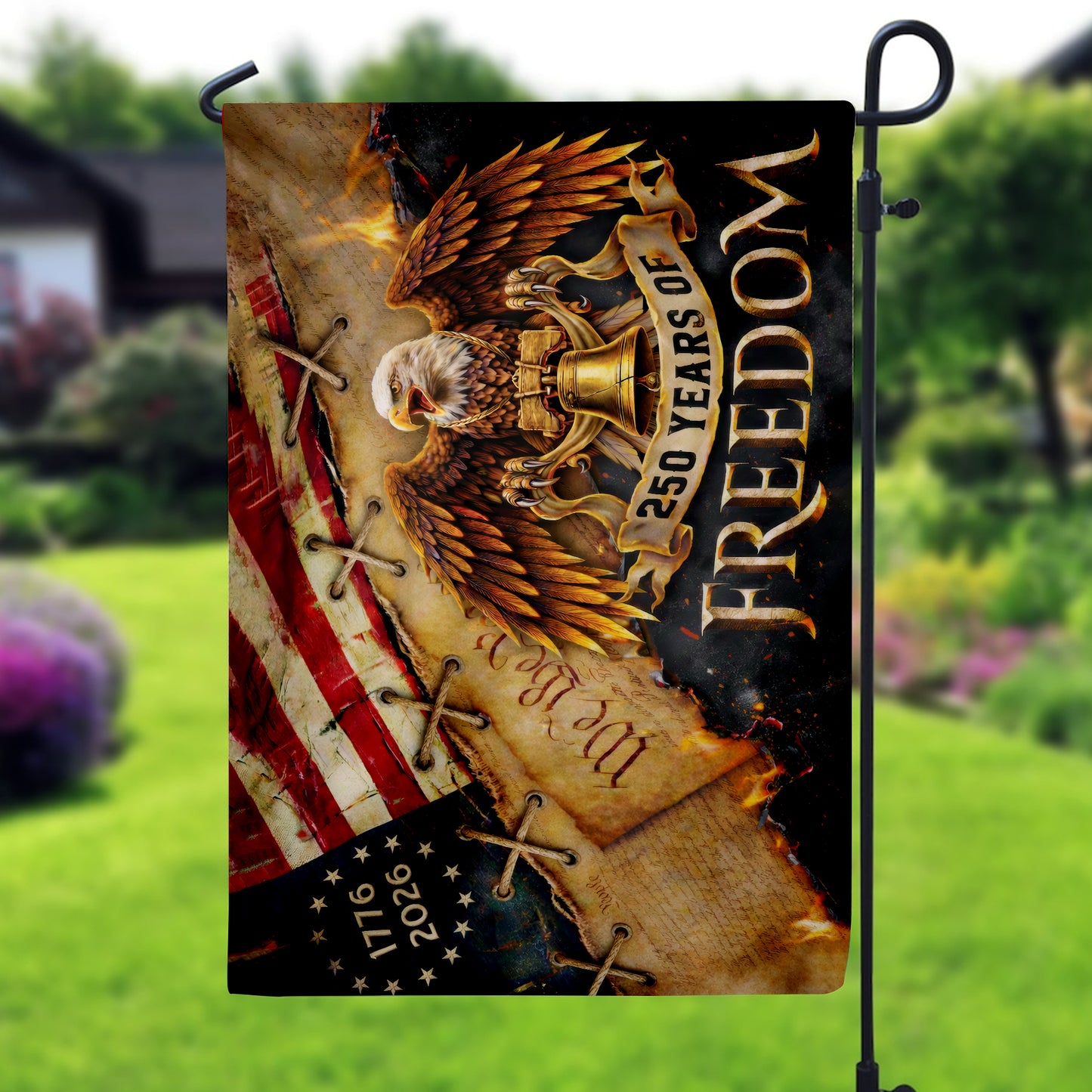 America 250 Freedom Eagle Flag, Patriotic 1776 2026 We The People Outdoor Flag