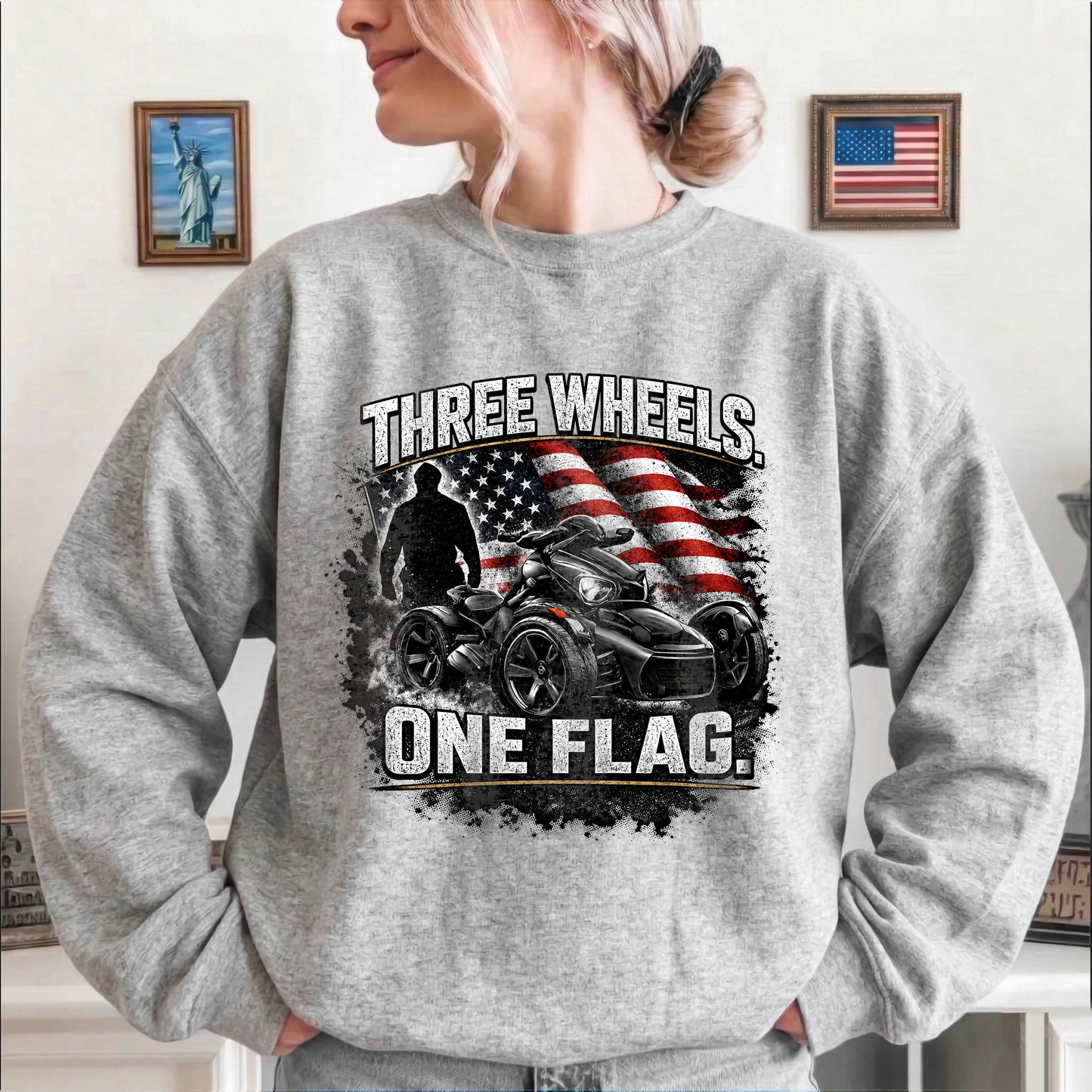 Three Wheels One Flag T-shirt