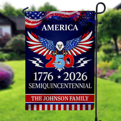 Custom 250 Years America Semiquincentennial Garden Flag