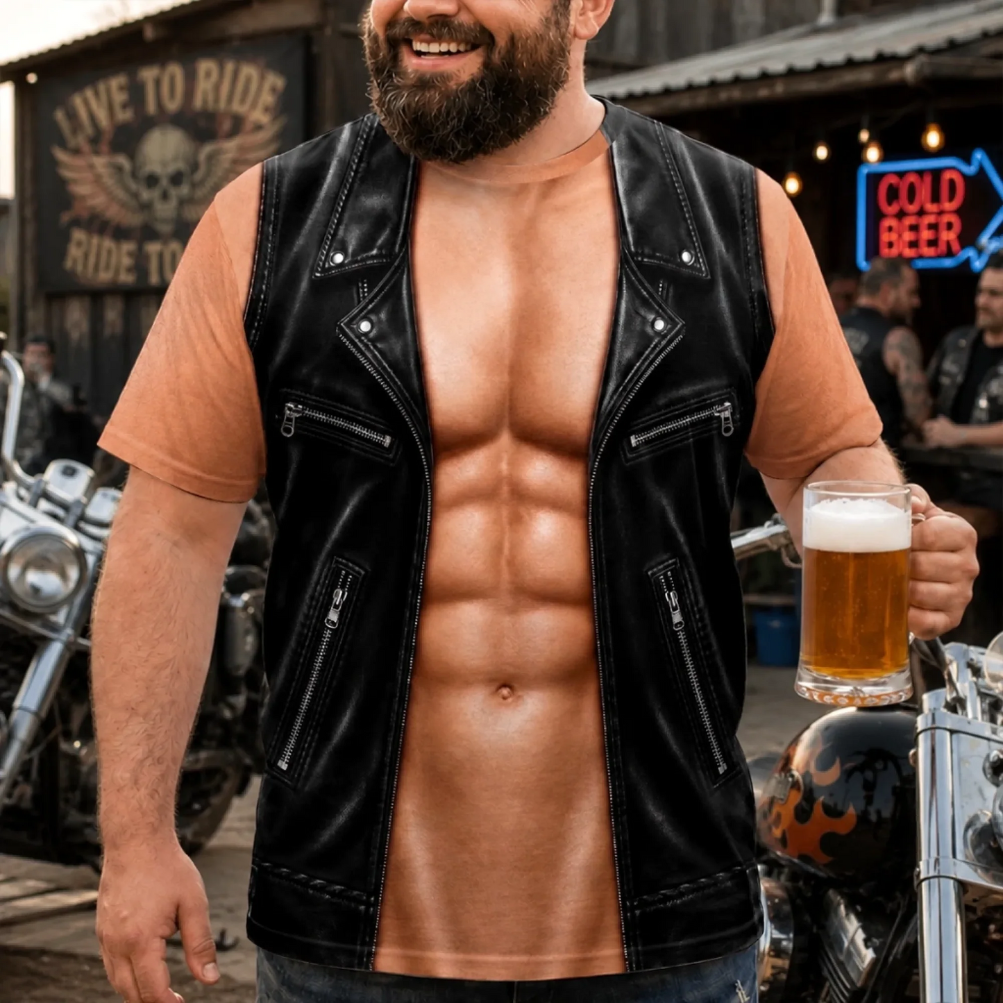 Custom Funny T-shirt - Personalized Gifts For Bikers - Beach Please