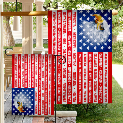 Patriotic 250th Anniversary 50 States Eagle America Flag