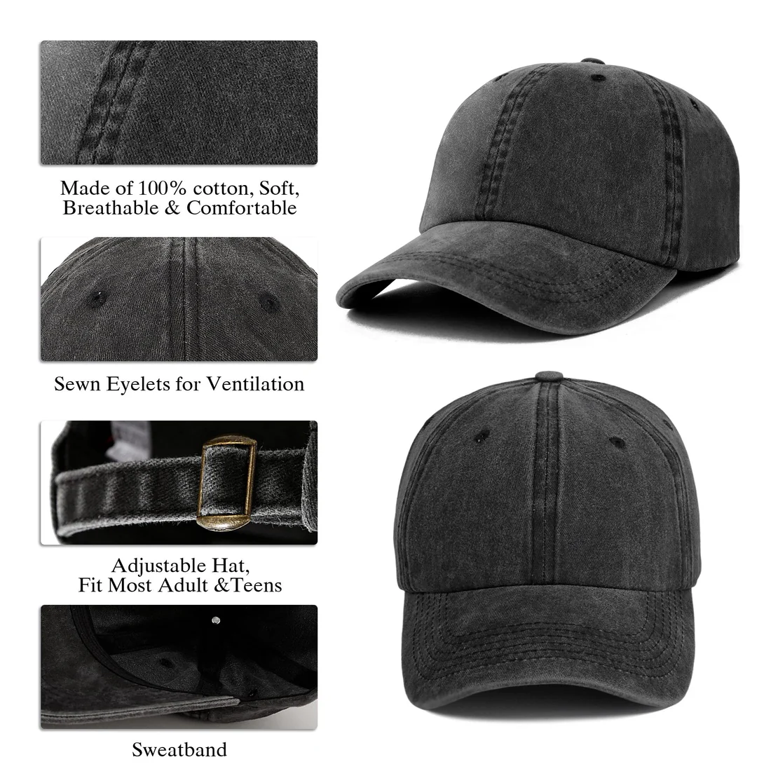 Vintage 250th Anniversary Embroidered Distressed Baseball Cap