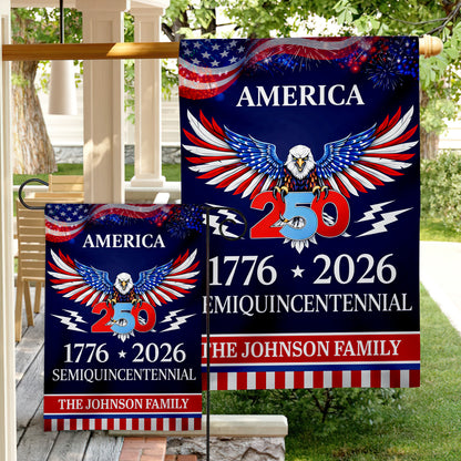 Custom 250 Years America Semiquincentennial Garden Flag