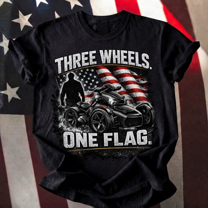 Three Wheels One Flag T-shirt