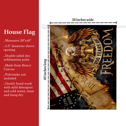 America 250 Freedom Eagle Flag, Patriotic 1776 2026 We The People Outdoor Flag