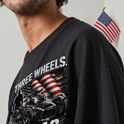 Three Wheels One Flag T-shirt