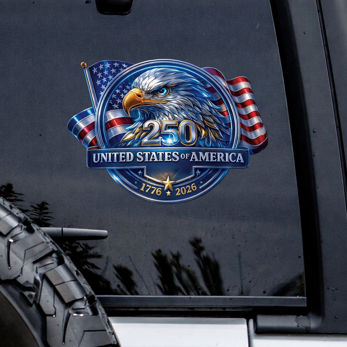 USA 250th Anniversary Eagle Decal – United States of America 1776–2026 Patriotic