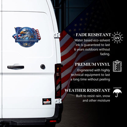 USA 250th Anniversary Eagle Decal – United States of America 1776–2026 Patriotic