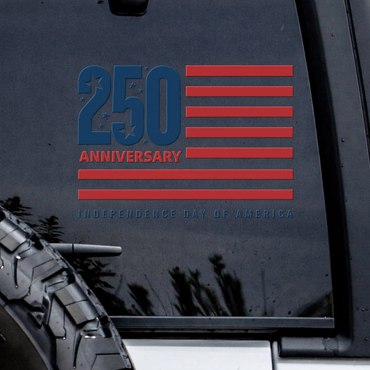 Independence Day 250th Anniversary Decal USA Flag Sticker 1776-2026