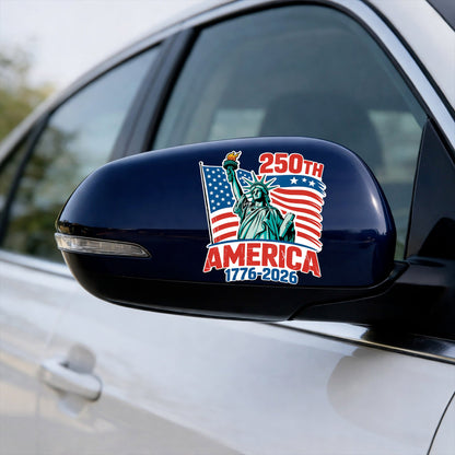 USA Flag Liberty Statue 250th Anniversary Decal Sticker 1776-2026