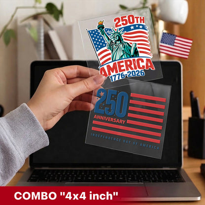 USA Flag Liberty Statue 250th Anniversary Decal Sticker 1776-2026