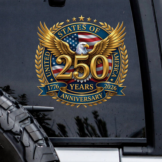 USA Eagle Flag 250th Anniversary Decal 1776-2026 Patriotic Sticker