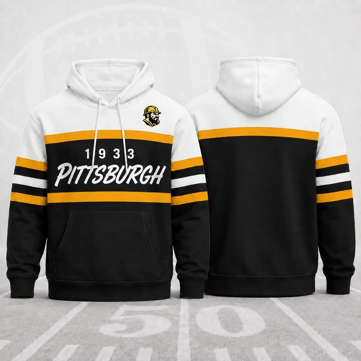 Unisex Football Retro City Letter Hoodie All Team Color