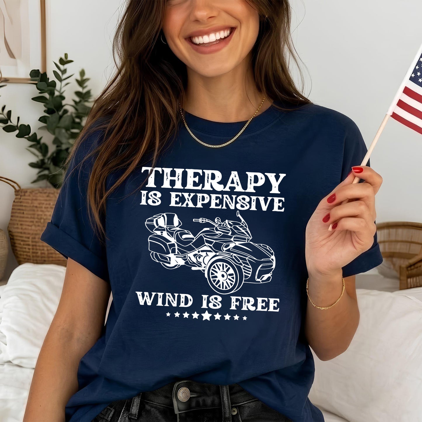 Therapy is Expensive Wind is Free Spyders T-shirt