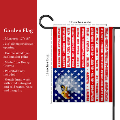 Patriotic 250th Anniversary 50 States Eagle America Flag
