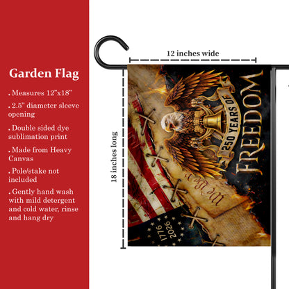 America 250 Freedom Eagle Flag, Patriotic 1776 2026 We The People Outdoor Flag