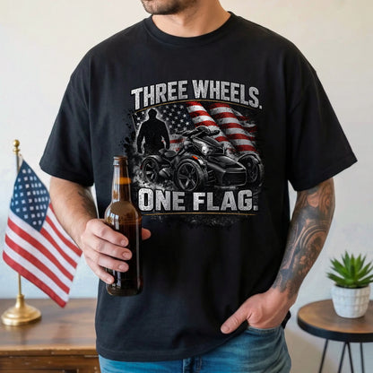 Three Wheels One Flag T-shirt
