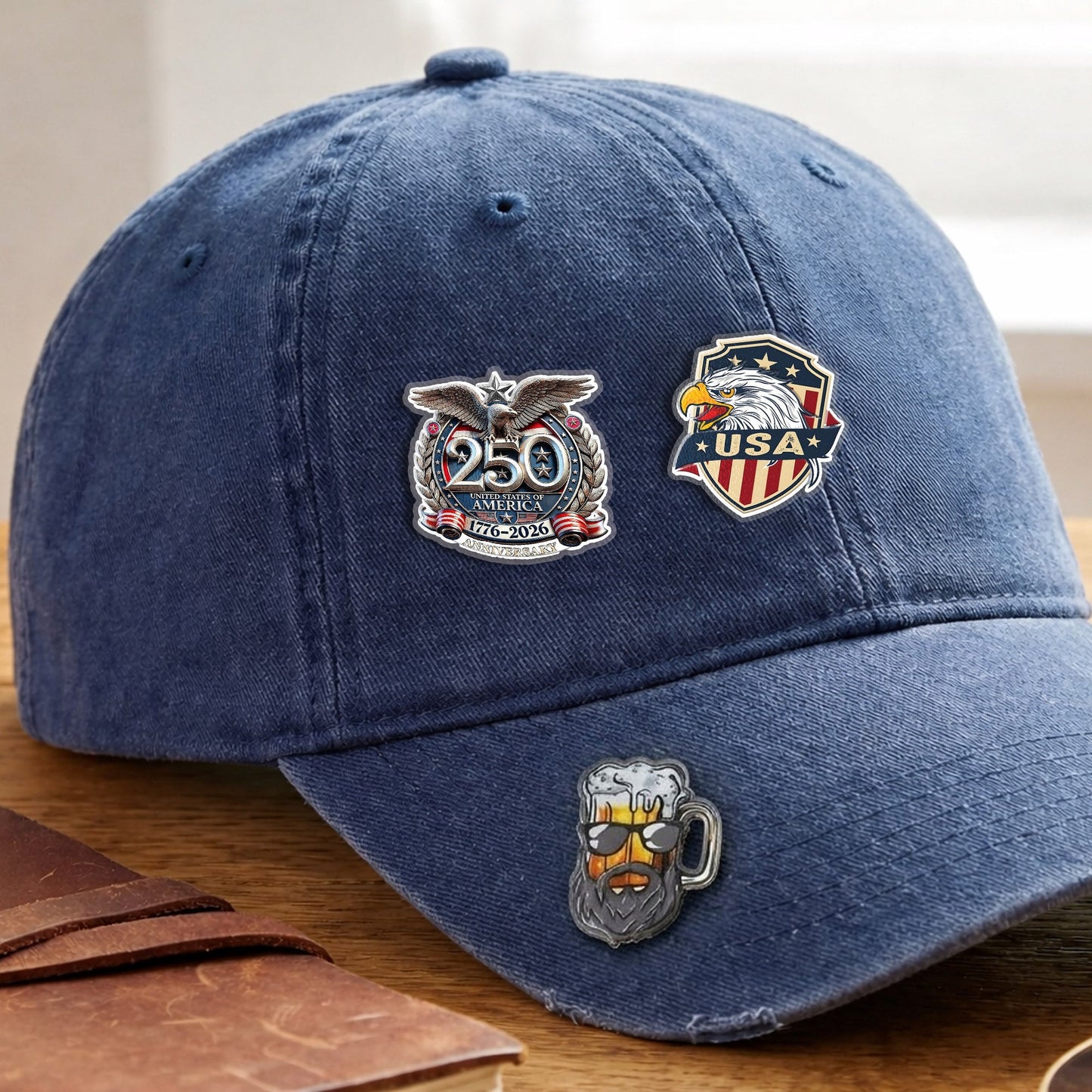 Combo 5 Patriotic Designs - America 250 Acrylic Pin Set