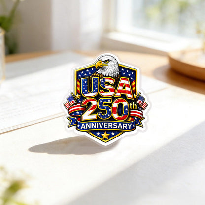 250 Years of USA Eagle Crest Pin – Bold Patriotic Lapel Accessory for Jackets, Hats & Bags