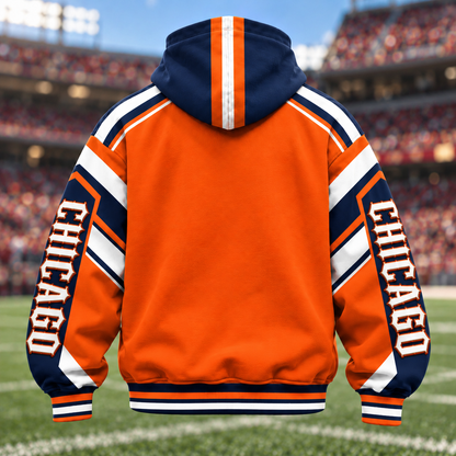 Mask Hoodie Football Fan - City Team Zip Hoodie