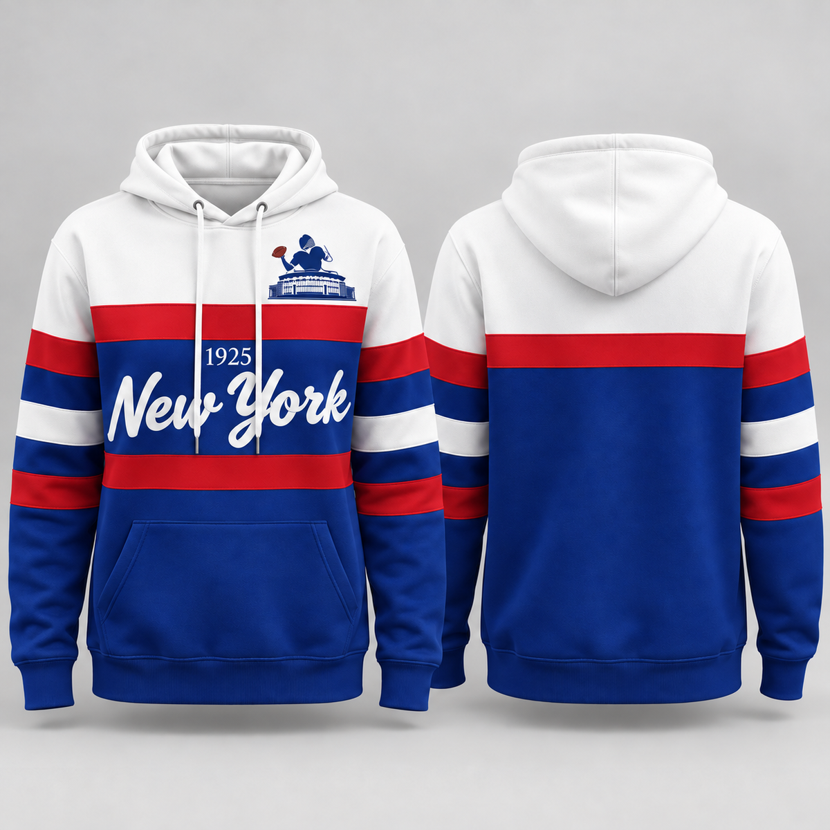 Unisex Football Retro City Letter Hoodie All Team Color