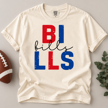 Vintage Football Team Spirit Comfort Colors T-Shirt, Game Day Fan Tee, Classic Stadium Style Shirt
