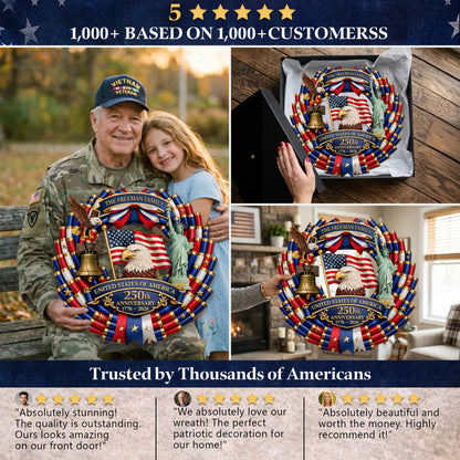 Custom Family Name Wooden Sign America Defender 250th Anniversary Bullets Shell