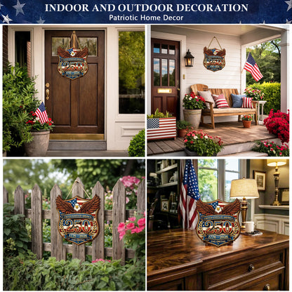 Custom Wood Sign - Personalized America 250th Anniversary Gifts For Mom, Dad, Brother, Sister, Kids