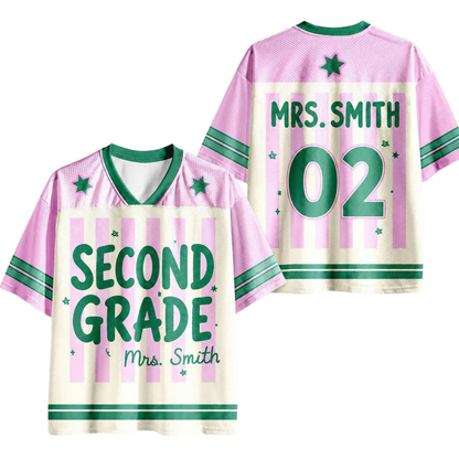 Custom Teacher Mesh Football Jersey, Personalized Back to School Shirt