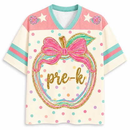 Custom Preppy Mesh Football Jersey, Personalized Name & Number Shirt